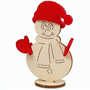 Steckfiguren-Karte Filz - Schneemann 4/0-c