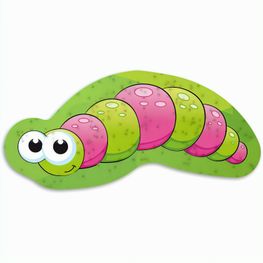 Samenpapier lustige Tierchen - Raupe Wanda