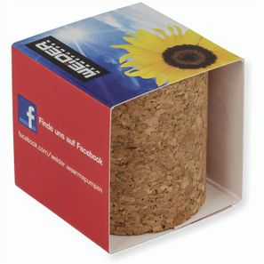 Pflanz-Kork rund mit Samen - Sonnenblume