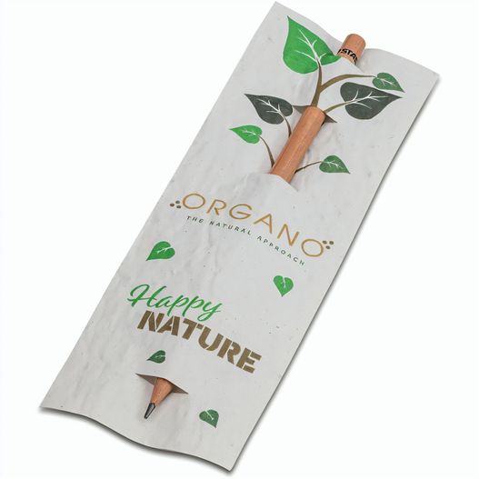 Produktabbildung Bleistift im Samenpapieretui - Karotte, Druck 4/0c, Lasergravur Bleistift im Samenpapieretui - Karotte, Druck 4/0c, Lasergravur (Bild 1)