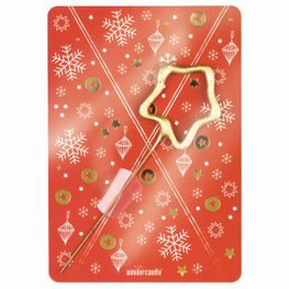 Wondercandle Mini mit Wondercard  - Stern, gold