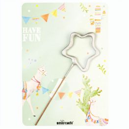 Wondercandle Mini mit Wondercard  - Stern, silber
