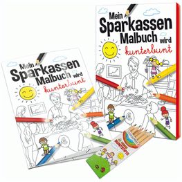 Malbuch / Mal-Set A6 - Sparkassen - Malset neutral