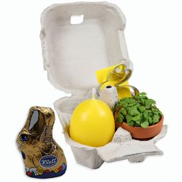 Produktabbildung Das Gelbe vom Ei - mit Tontöpfchen, Eierkerze, Backförmchen Das Gelbe vom Ei - mit Tontöpfchen, Eierkerze, Backförmchen