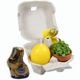 Das Gelbe vom Ei - mit Tontöpfchen, Eierkerze,  Backförmchen