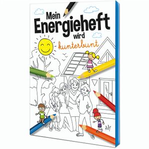 Malbuch / Mal-Set A6 - Energie - Malset mit 1-c Logoeindruck