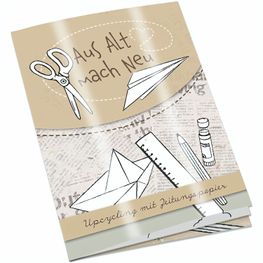 Produktabbildung Upcycling-Heft - Zeitungspapier - individuell 4/0-c Upcycling-Heft - Zeitungspapier - individuell 4/0-c