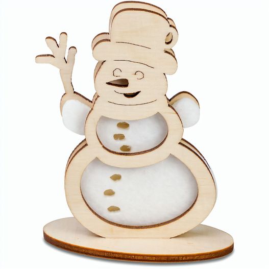 Steckfiguren-Karte Filz Premium - Schneemann Premium 4/0-c (Bild 1)