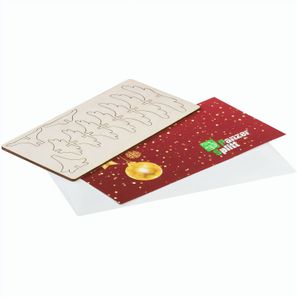 3D Holzpuzzle-Karte - Tannenbaum