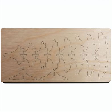 3D Holzpuzzle-Karte - Tannenbaum