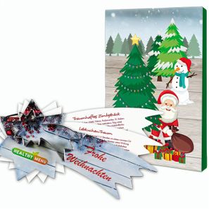 Backförmchen mit Rezeptblock Komet - in weihnachtlicher Mappe (neutral)