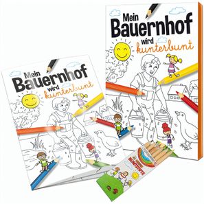 Malbuch / Mal-Set A6 - Bauernhof - Malset neutral