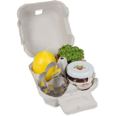 Das Gelbe vom Ei - mit Tontöpfchen, Eierkerze, Marmelade und Backförmchen