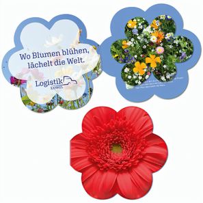 Samenpapier in Klappkärtchen Blume - Blümchen