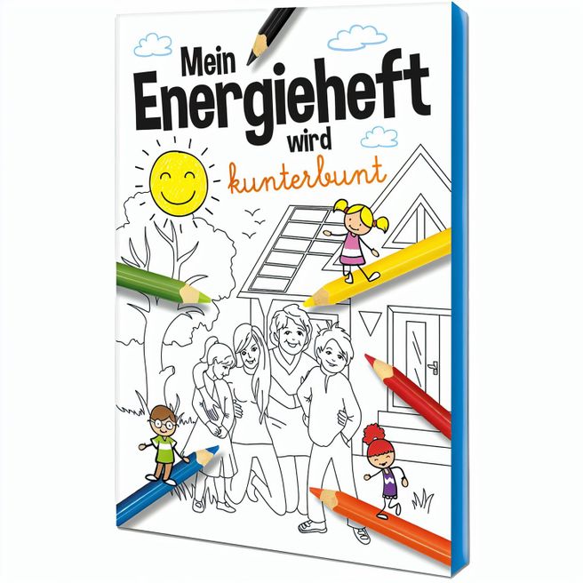 Malbuch / Mal-Set A6 - Energie - Malset mit individuellen Vorder- und Rückseiten