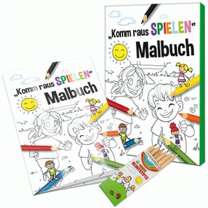 Malbuch / Mal-Set A6 - Komm-raus-spielen - Malset neutral