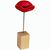 Handgefertigte Glasblume - rot (Bild 1)