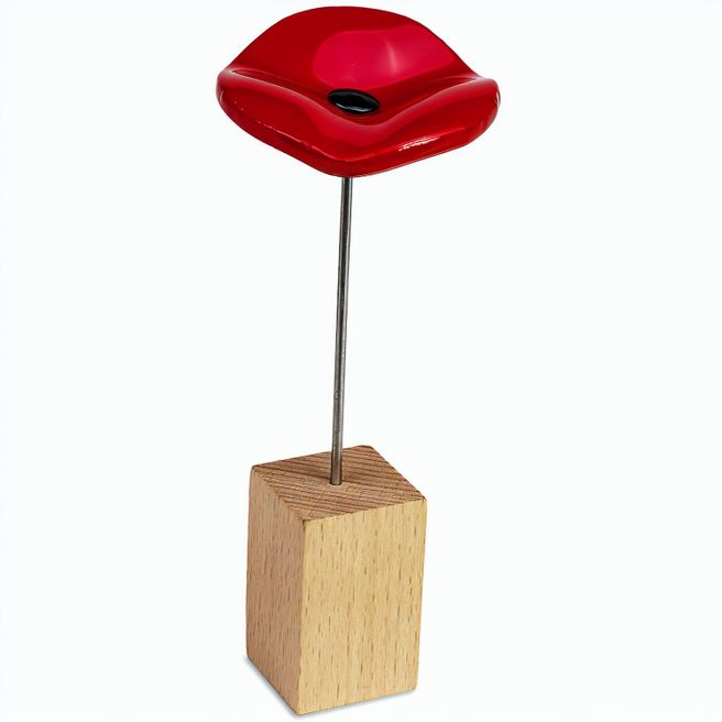 Produktabbildung Handgefertigte Glasblume - rot Handgefertigte Glasblume - rot