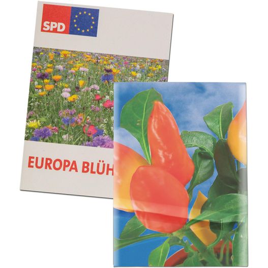 ein bild eines buches mit einem bild einer blume Samentütchen Mini - Recyclingpapier - Gewürzpaprika (Bild 1)