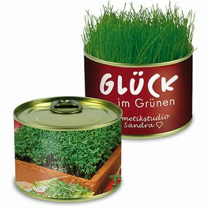 Natur-Konserve mit Samen - Gartenkresse