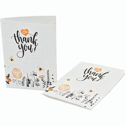 Samenpapier DIN A6 - Klappkarte - Mohnblume, Druck 4/0-c (picture 1)