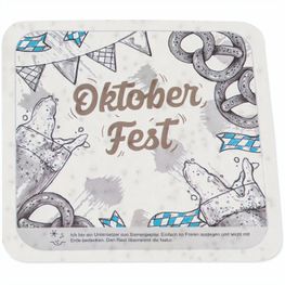Samenpapier Bierdeckel - eckig, Druck 4/0-c
