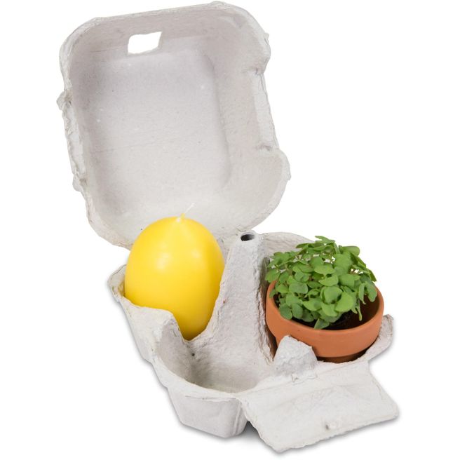 Produktabbildung Das Gelbe vom Ei - mit Tontöpfchen und Eierkerze Das Gelbe vom Ei - mit Tontöpfchen und Eierkerze