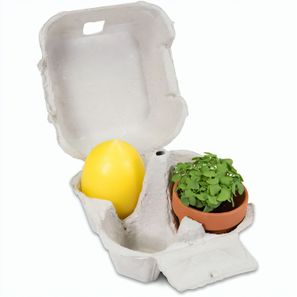 Das Gelbe vom Ei - mit Tontöpfchen und Eierkerze