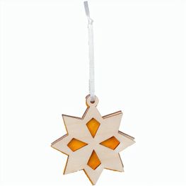 Holz-Filz Anhänger - Stern in Werbetüte