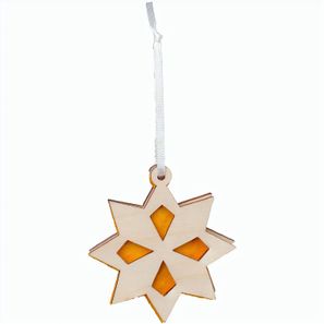 Holz-Filz Anhänger - Stern in Werbetüte