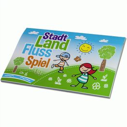Stadt-Land-Fluss - Block mit 2-c Logoeindruck