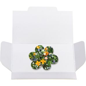Samenpapier im Klappkärtchen - Blümchen