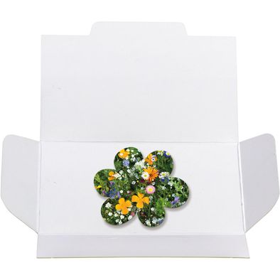 Samenpapier im Klappkärtchen - Blümchen