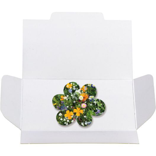 Samenpapier im Klappkärtchen - Blümchen (Bild 1)
