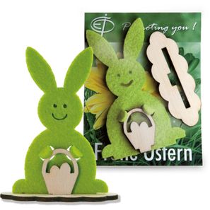 Steckfigur Hase in Werbekarte - Hase