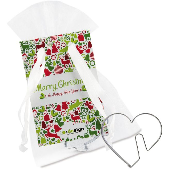 Tassenbackförmchen im Organzabeutel - Tassen-Herz