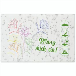 Samenpapier Visitenkarten - Blumenmischung, Druck 4/4-c
