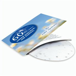 Green-Card mit Samen - Sommerblumenmischung, 4/0-c