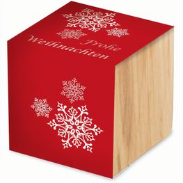 Pflanz-Holz - Standardmotiv - Frohe Weihnachten - ohne Lasergravur