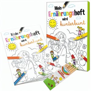 Malbuch / Mal-Set A6 - Ernährung - Malset neutral