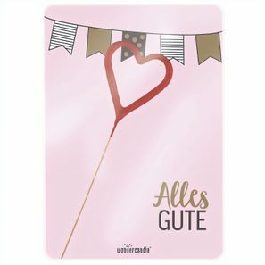Wondercandle Mini mit Wondercard  - Herz, rot