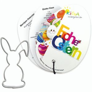 Backförmchen mit Rezeptblock Osterei - Hase 3