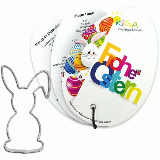 Backförmchen mit Rezeptblock Osterei - Hase 3 (Bild 1)