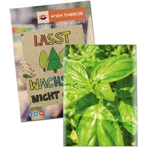 Samentütchen Mini - Graspapier - Basilikum