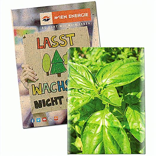 Produktabbildung Samentütchen Mini - Graspapier - Basilikum Samentütchen Mini - Graspapier - Basilikum (Bild 1)