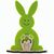 Steckfigur Hase in Werbekarte - Hase mit Lasergravur (Bild 1)
