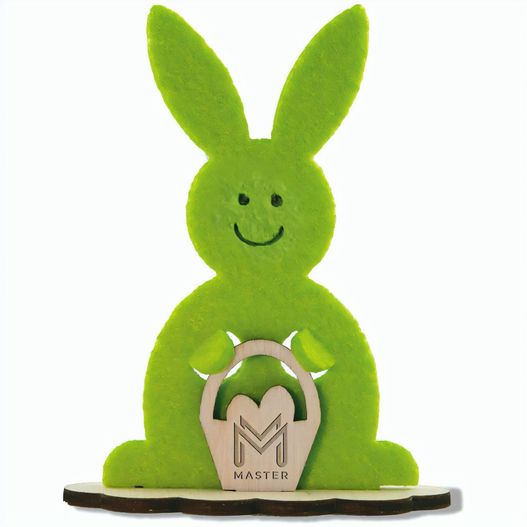 Steckfigur Hase in Werbekarte - Hase mit Lasergravur (Bild 1)