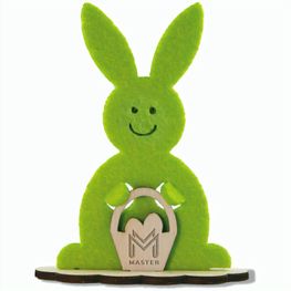 Produktabbildung Steckfigur Hase in Werbekarte - Hase mit Lasergravur Steckfigur Hase in Werbekarte - Hase mit Lasergravur