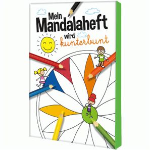 Malbuch / Mal-Set A5 - Mandala - Malset mit 2-c Logoeindruck