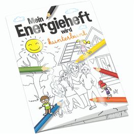 Malbuch / Mal-Set A6 - Energie - Malbuch mit 2-c Logoeindruck